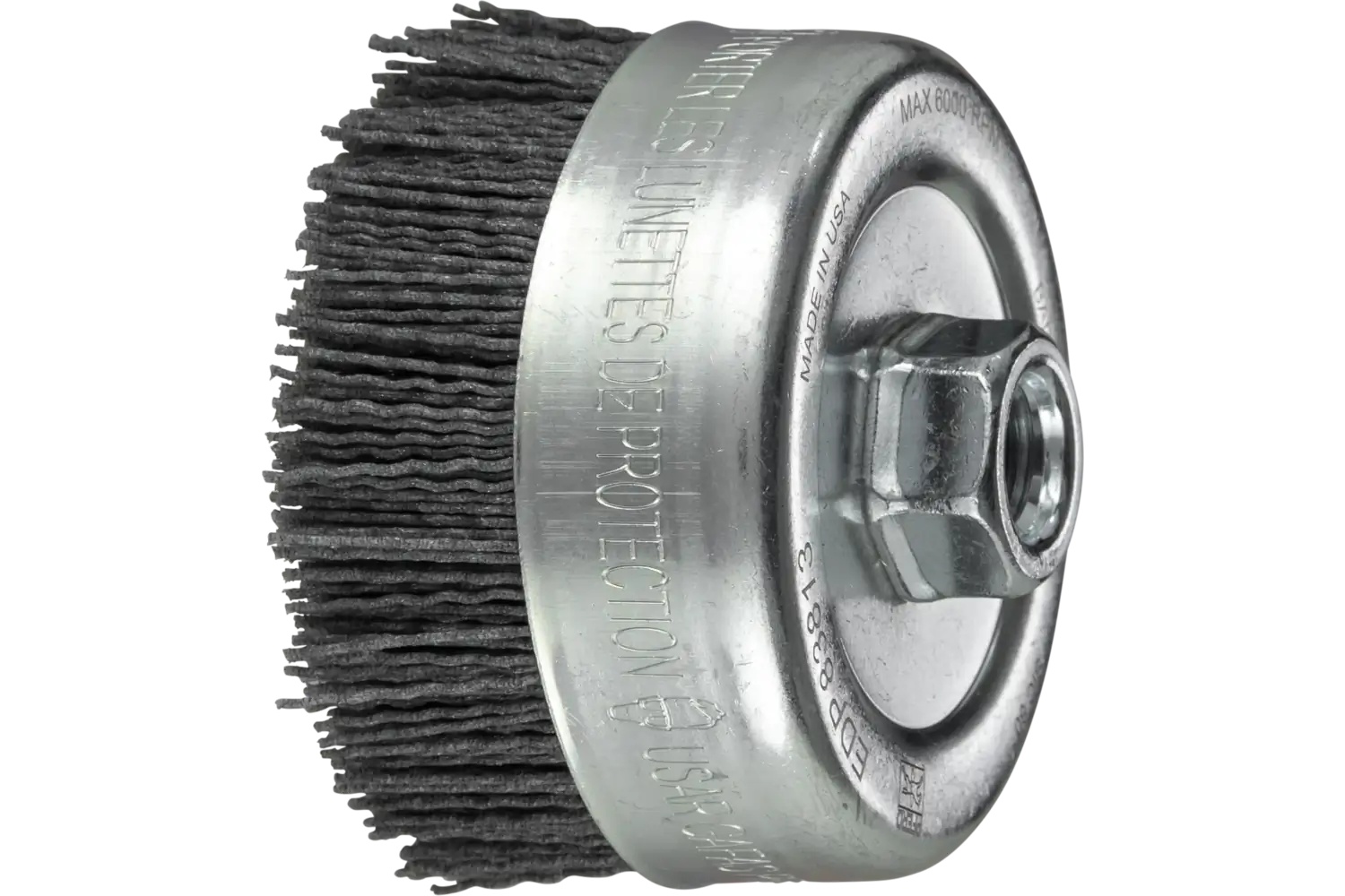 Picture of Pferd M-BRAD Cup Brush 4" Dia. .040/80 Grit Silicon Carbide 5/8-11 Thread